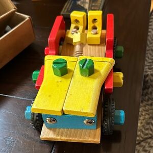 Colorful Wooden Toy Jeep Happy Land Brand